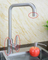 Grifos de fregadero de cocina de acero inoxidable 304, grifos de baño fríos y calientes