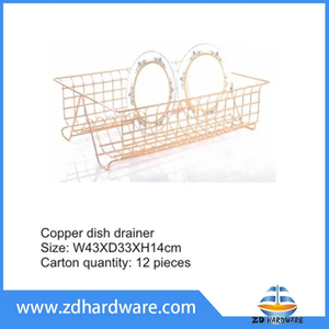 Escurridor de platos de cobre, soporte para platos de encimera de cocina, estante de Hardware