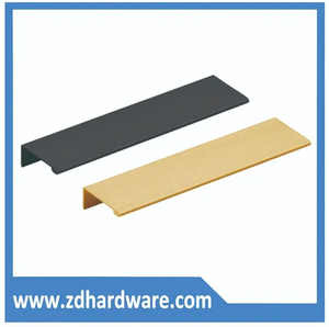 Tiradores de aluminio, manijas de perfiles, herrajes para gabinetes de cocina, accesorios, Herrajes para muebles, perillas de puertas, manijas doradas y negras