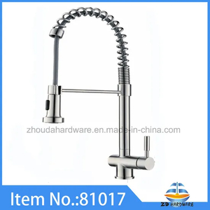 Grifo de fregadero con acabado de acero inoxidable Zd con especificación de 14 mm