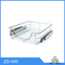 Cestas cromadas de alambre de cocina, almacenamiento extraíble, gabinete de especias, organizador, estantes de secado de platos, 450mm