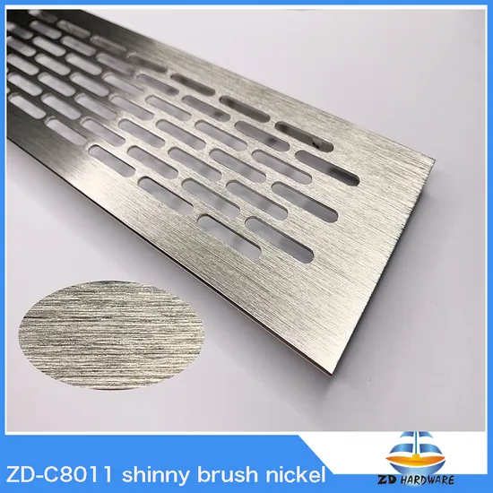 Rejillas de ventilación de aire de aluminio, perfiles, parrillas de ventilación para armarios de cocina