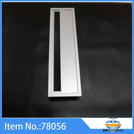 Caja de salida de cable de la caja de la cubierta del alambre de la tabla del ordenador de la oficina de aluminio de 80*350m m