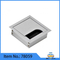 Caja de inserción de Cable con ojal para Cable, cubierta de orificio para mesa de oficina, aleación de aluminio, 80x80mm