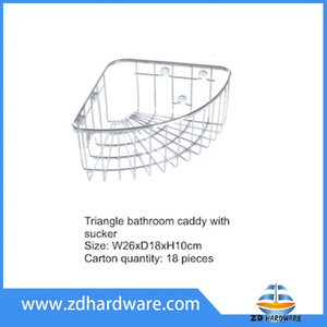 Cestas de esquina triangulares para baño con estante de ducha con ventosa