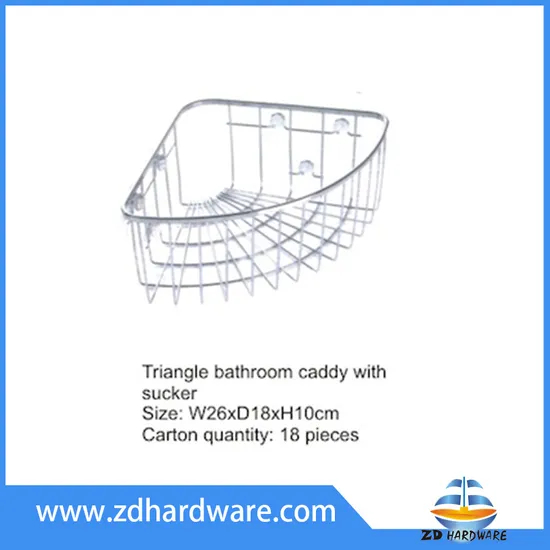 Cestas de esquina triangulares para baño con estante de ducha con ventosa