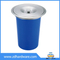 Contenedor de cubierta de acero inoxidable con cuerpo de plástico, contenedores para encimera de cocina, contenedor para residuos de encimera