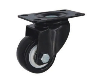 Rueda giratoria para muebles con taladro dorado con placa