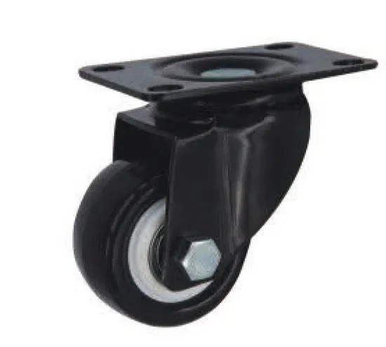 Rueda giratoria para muebles con taladro dorado con placa