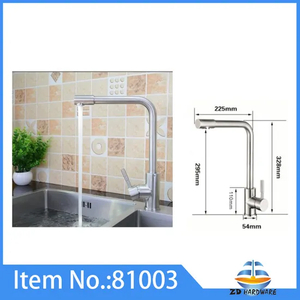 Grifos mezcladores de cocina de acero inoxidable 304, grifos de baño fríos y calientes con una manija