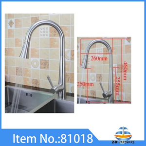 Zd 81007 Grifo de cocina de acero inoxidable con recubrimiento en polvo