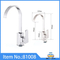 Grifos de cocina de acero inoxidable Grifos de agua fría y caliente Mezclador de fregadero