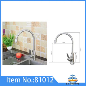 Grifos mezcladores para fregadero de cocina de acero inoxidable, grifos de baño fríos y calientes con una manija