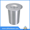 Contenedor de cubierta de acero inoxidable con cuerpo de plástico, contenedores para encimera de cocina, contenedor para residuos de encimera