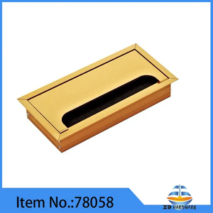 Caja de salida de Cable dorado para ordenador, aleación de aluminio, caja de línea con ojal de inserción de Cable de escritorio