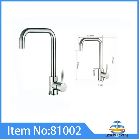 Grifos de fregadero de cocina de acero inoxidable 304, grifos de baño fríos y calientes