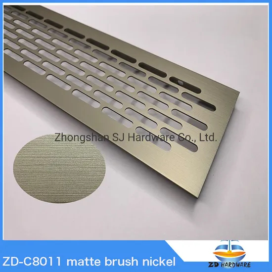 Rejillas de ventilación de aluminio/ventilador de aire/rejillas de orificios de ventilación de aluminio cepillo de níquel 80*480mm